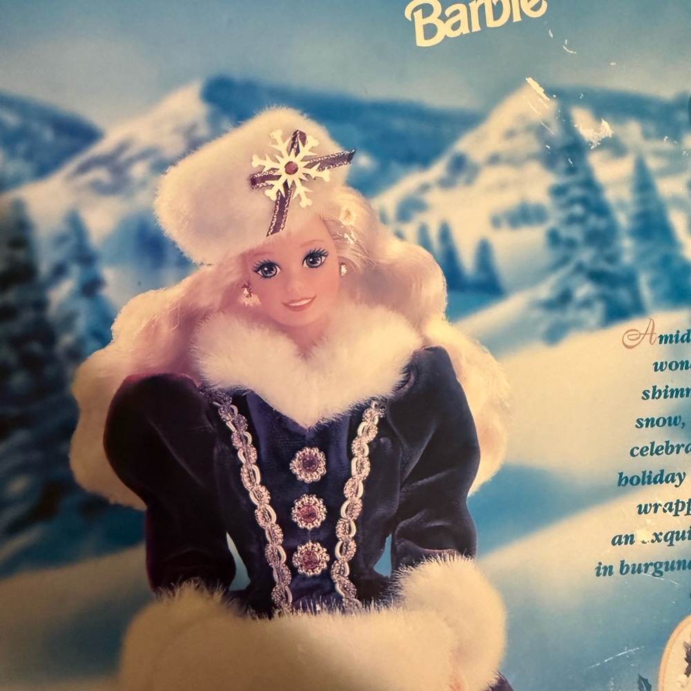 Barbie 1996 Special Edition Happy Holidays Mattel Doll NRFB Blonde Hair Outfit - Picture 14 of 16